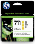 HP 711 29-ml Yellow DesignJet Ink Cartridge 3-Pack